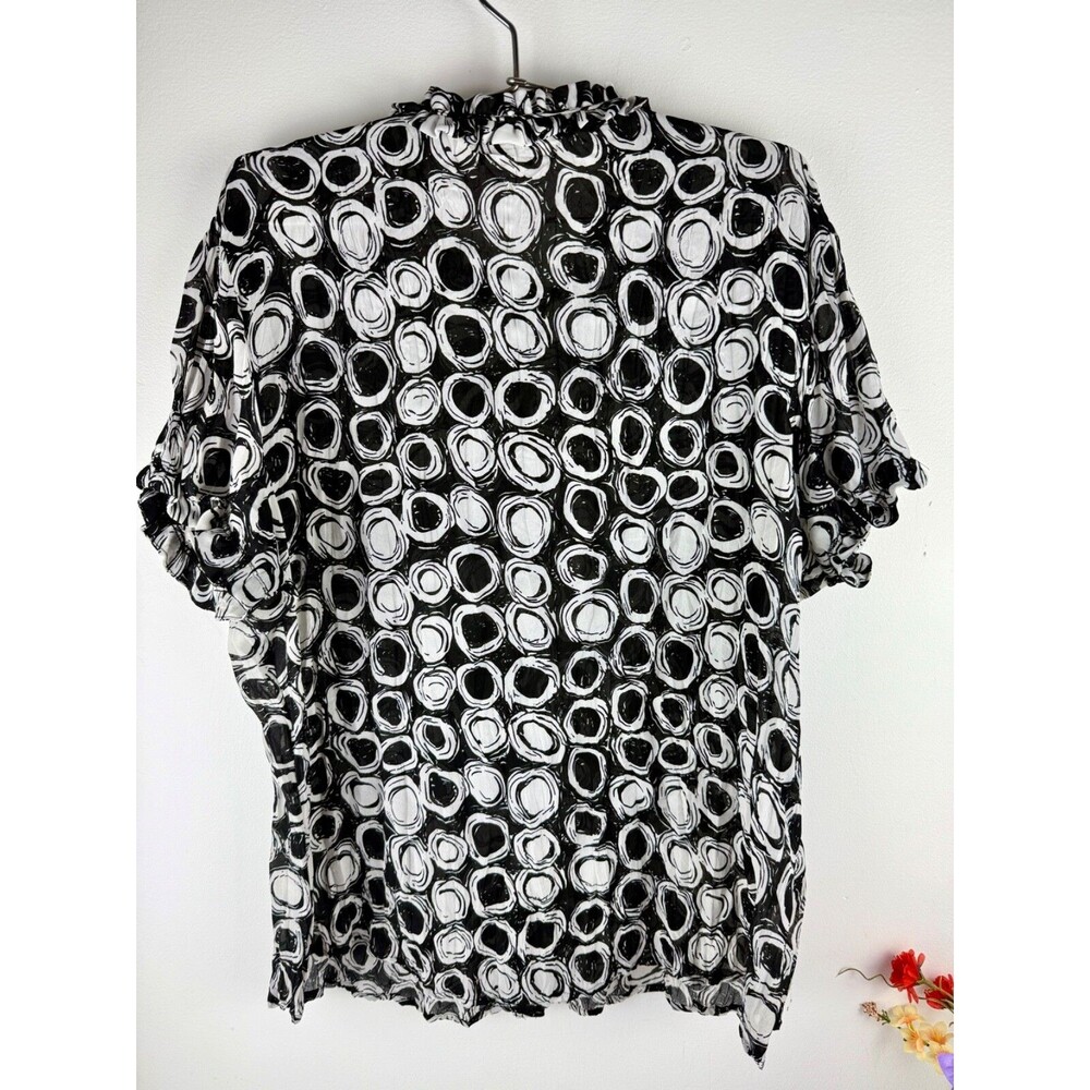Allison Taylor Button Up Blouse Top Short Sleeve‎ Women's Size PXL petite